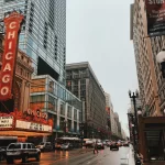A city view of Chicago, Illinois, Us