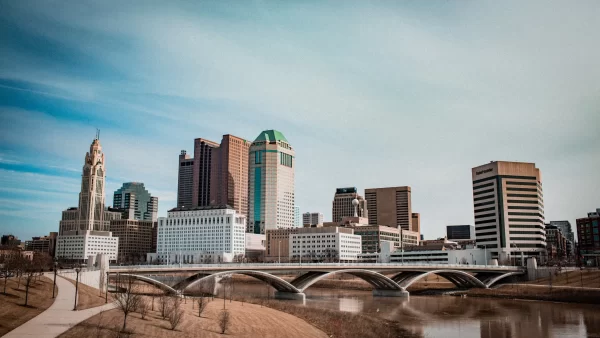 The Outside view of Columbus Ohio Cityscape on a page about cannabis license