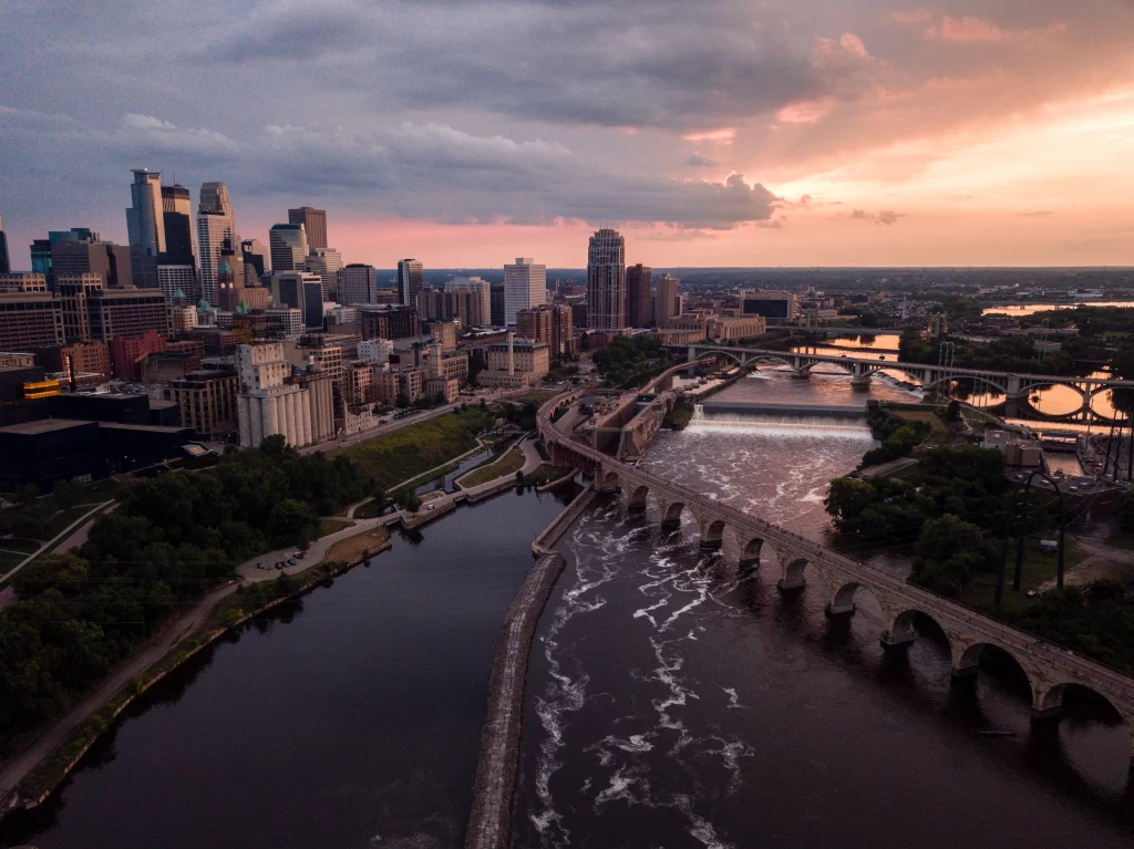 The view of Minneapolis Minnesota on the Canndelta Website