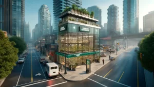 The Image of a cannabis store on the page about starting a dispensary in BC