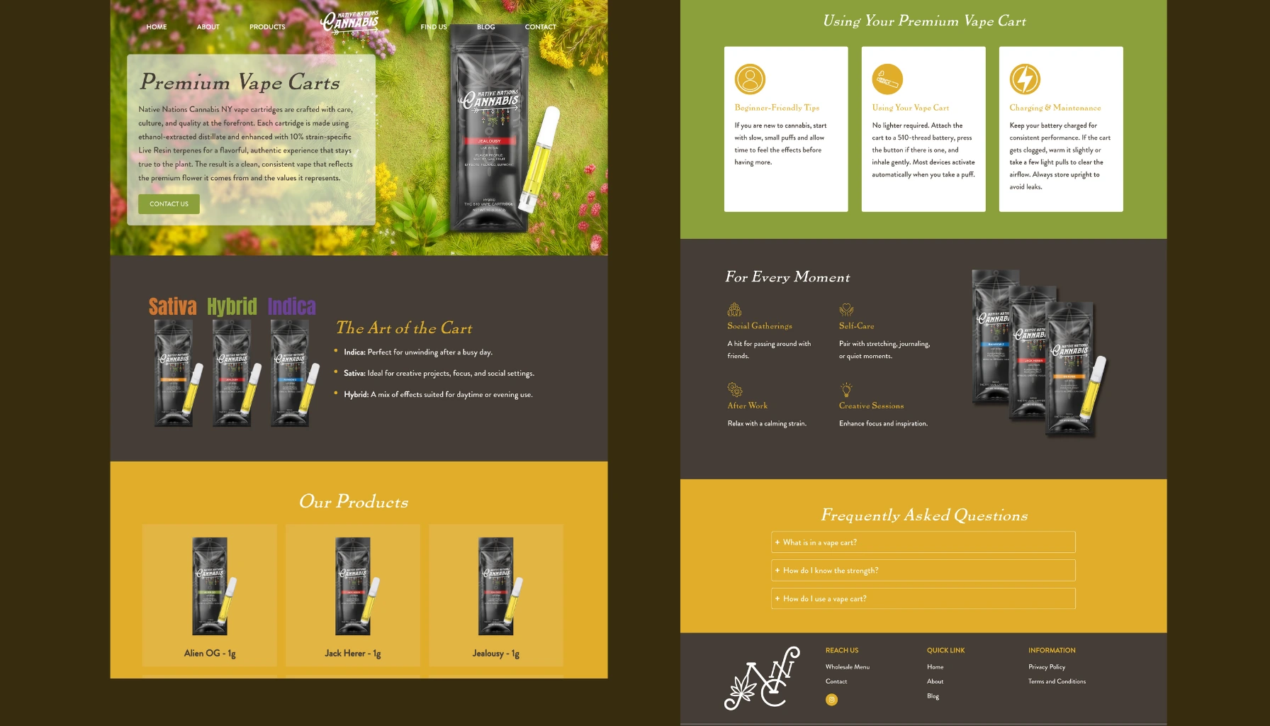 Native Nations New York website design of category page