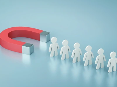 Image showing a manget attracting customers